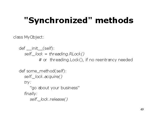 synchronised method in java meaning