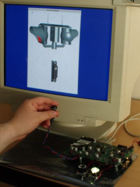 Prototype of Carmanah's crosswalk traffic beacon attached to a device simulator written in Python.